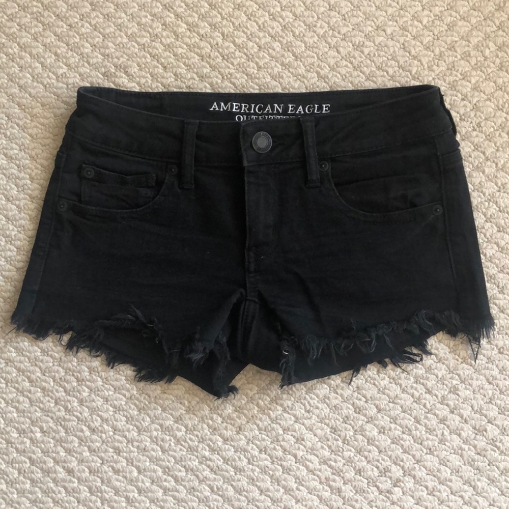 American Eagle Black Denim Shorts